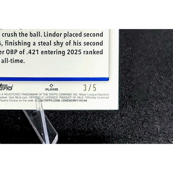 RARE 2025 Juan Soto Lindor /5 Topps Update Red Diamante Foil New York Mets Gift - Picture 2 of 3